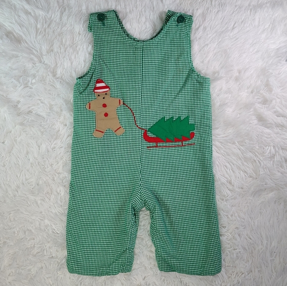 Funtasia Too Baby Green Reversible Gingerbread Man / Zebra Onsie Size 12M - Picture 1 of 14